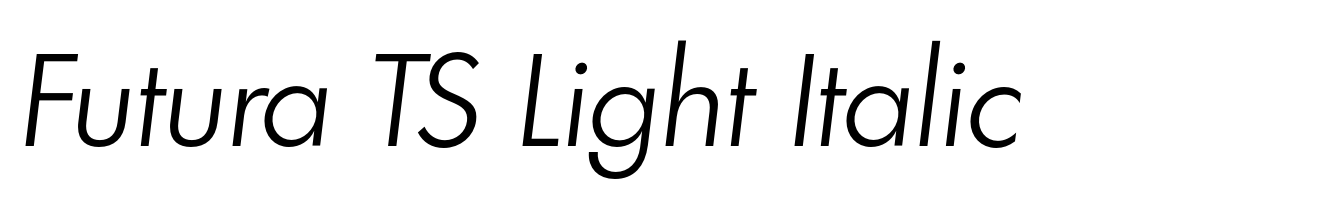 Futura TS Light Italic